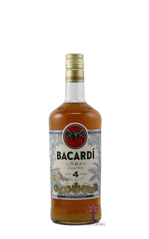 Bacardi 'Cuatro' Aged 4 Years Old Anejo Rum 750ml